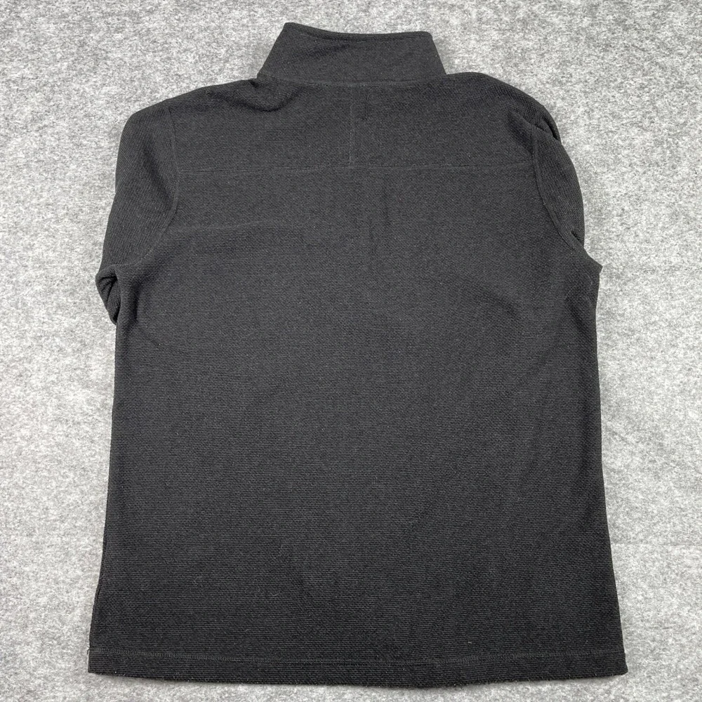 The North Face Fleece Sweater Mens L Black 1/4 Zip Textured Mid Layer Pullover
